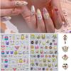 New Sailor Moon 5D Embossed Anime Nail Art Sticker Decals Kids Princess Cartoon Anime Moon Hair Sailor Moon Anime Nail Art Stickers 4 Pieces Sailor