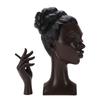 Head Scents Holder Funny Elegant Black Women Head Shaped Resin Home Office Desk Decor for Incense