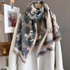 Autumn and Winter New Atmosphere Versatile Pony Jacquard Pattern Warm Scarf Women's Thickened Imitation Cashmere Scarf