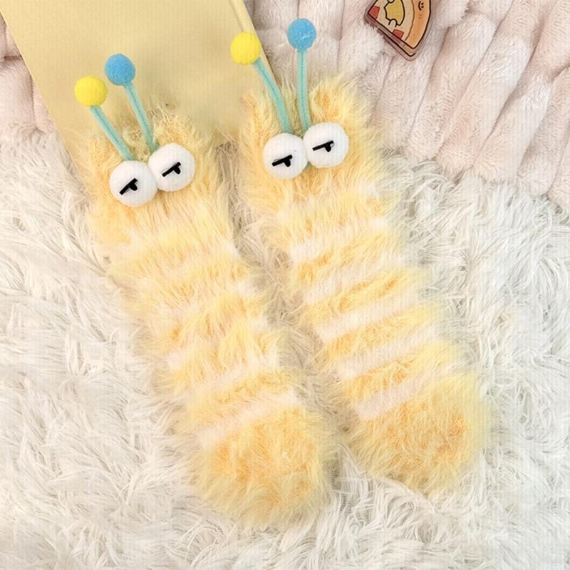 Women Thicker Warm Fuzzy Socks Plush Warm Winter Socks for Sleep Home,Soft Cosy Socks Funny Ankle Crew Socks Streetwear