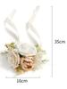 4 Pcs Hand Flower for Bride Bridesmaid Rose Wrist Corsage Boutonniere Set for Men Wedding Wrist Flower Corsage Prom Decor Groom Boutonniere
