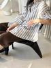 Louvre Spring Korean Fashion Striped Loose Casual Women's Top