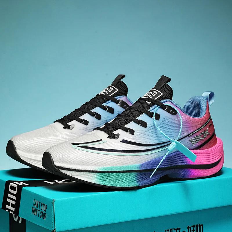 Hot Selling Summer Mens Sports Shoes Racing Trend Comfortable Training Shoes Marathon Anti Slip And Wear-Resistant Running Shoes