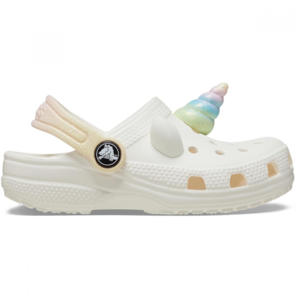 Crocs ClassIc I Am raInbow unIcorn Clogs Chalk 209701 0wv