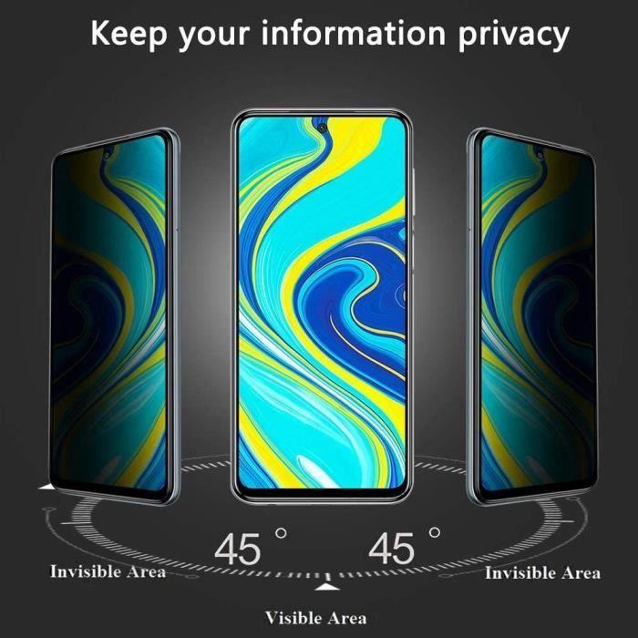 [2 Pieces] Anti-spy Tempered Glass for Xiaomi Redmi 9 - Screen Protector