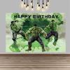 Fondo de foto de Hulk, superhéroe, gigante de dibujos animados verde, decoraciones para fiesta de cumpleaños infantil, artículos para baby shower.