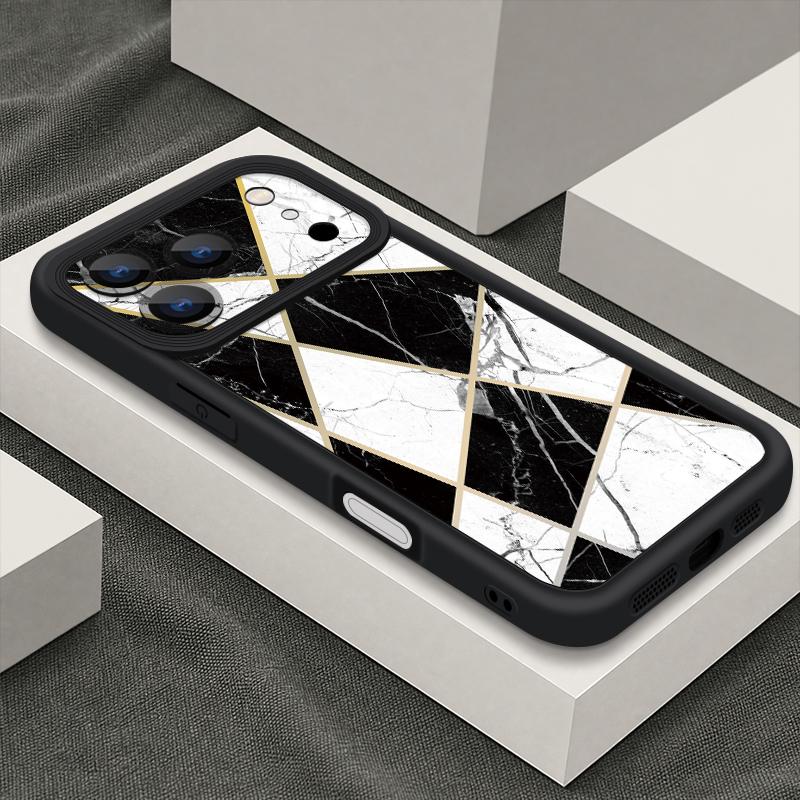 Marble Pattern Phone Case For iPhone 17 Pro Max Shockproof Bumper Soft Cover For iPhone 16 15 14 13 Pro Max 16E 17E