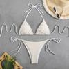 Split swimsuit sexy bikini neck strap swimsuit women