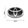 3D Car Logo Modified Black Logo Badges Front Rear Logo Silver For Toyota Hybrid Series Prado Highlander Camry Corolla Styling