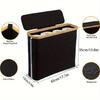 Modern Bathroom Accessory Toilet Paper Basket With Generous Storage and Easy Setups Available In Black or Gray