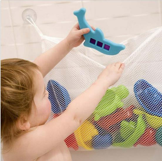 Children's Mesh Bath Toy Storage Bag - Bathroom Hanging Organizer
