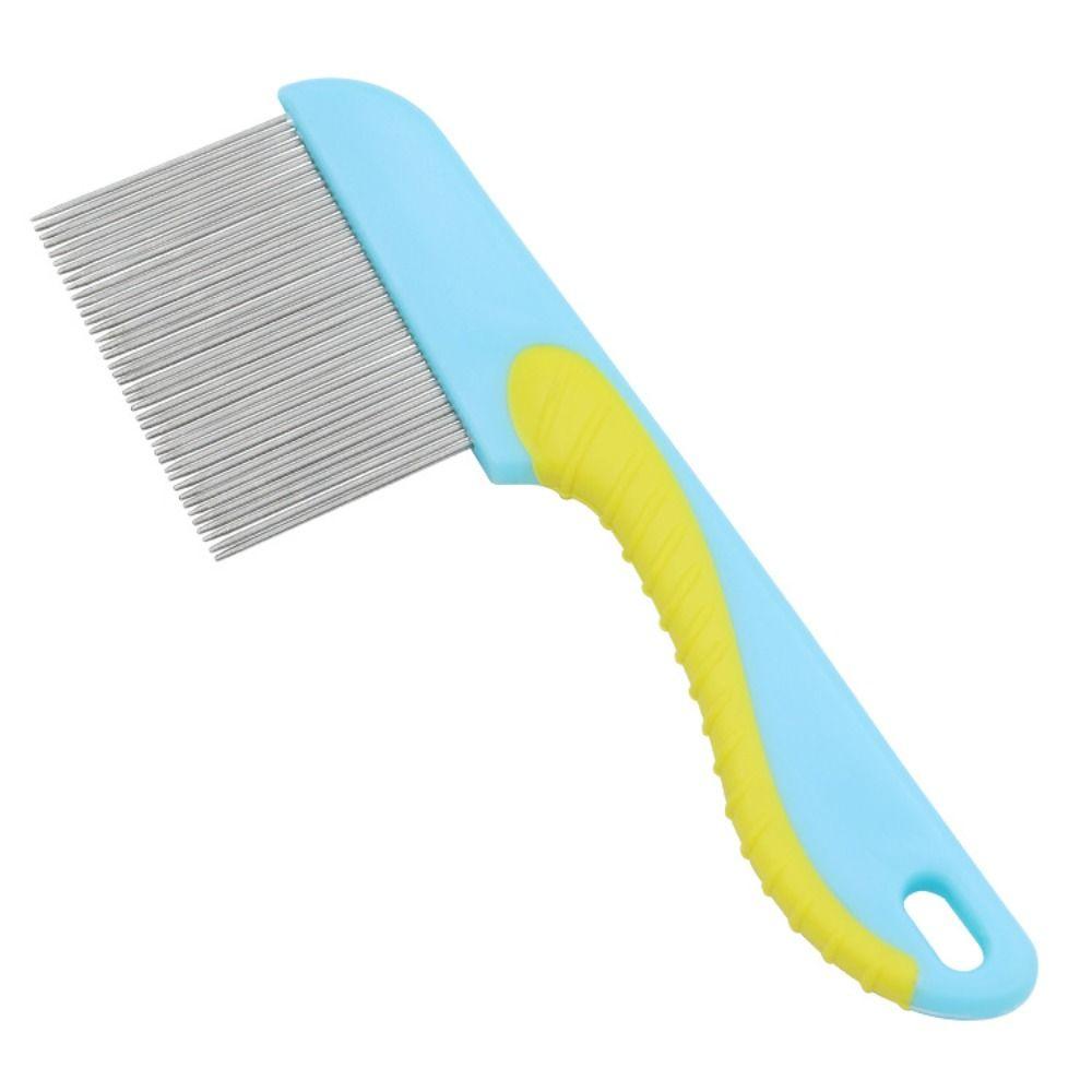 

Портативная расческа от блох и клещей, милая кошачья массажная расческа, прочная расческа для груминга собак, кошка синий