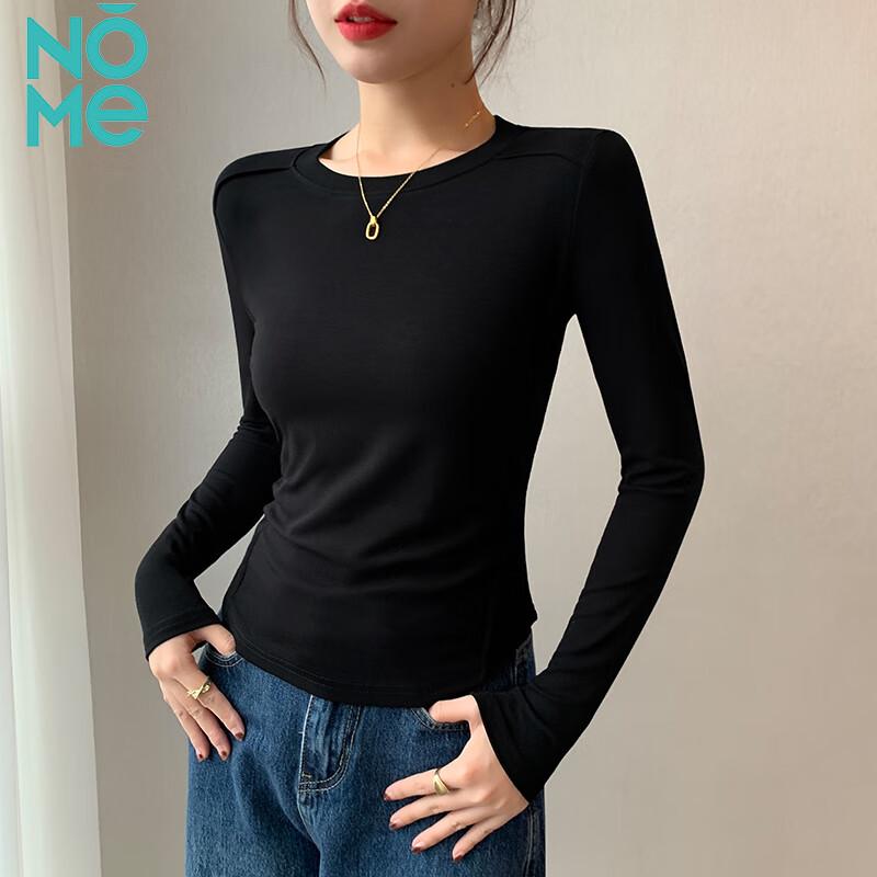 

NOME Women s Slim-Fit Round Neck Long-Sleeve Base Layer T-Shirt XXL