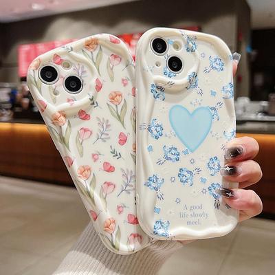 Flowers Soft TPU Case For Vivo Y27 Realme C55 C53 OPPO IPhone 15 Infinix Tecno Spark Redmi Note 12 Note 11 Pro Samsung S23 Ultra S24 A53 A52 Cover