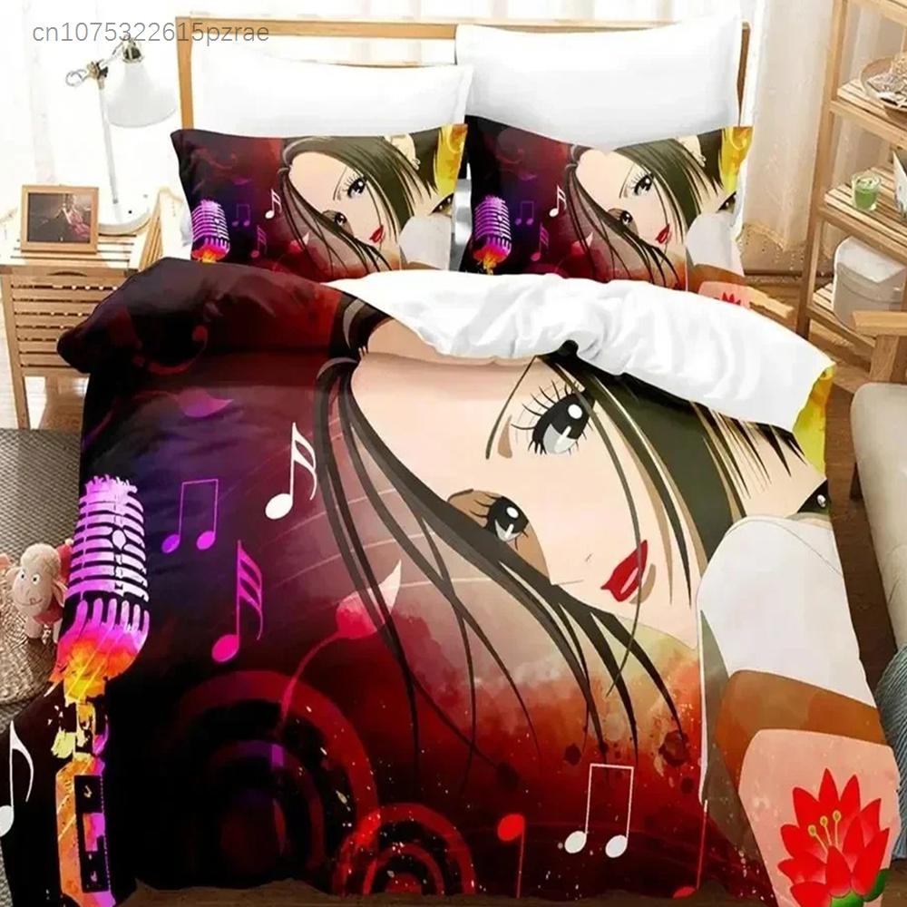 Anime NANA Bedding Set For Bedroom Soft Modern Bedspreads Comefortable Kids Duvet Cover Quilt Cover And Pillowcase