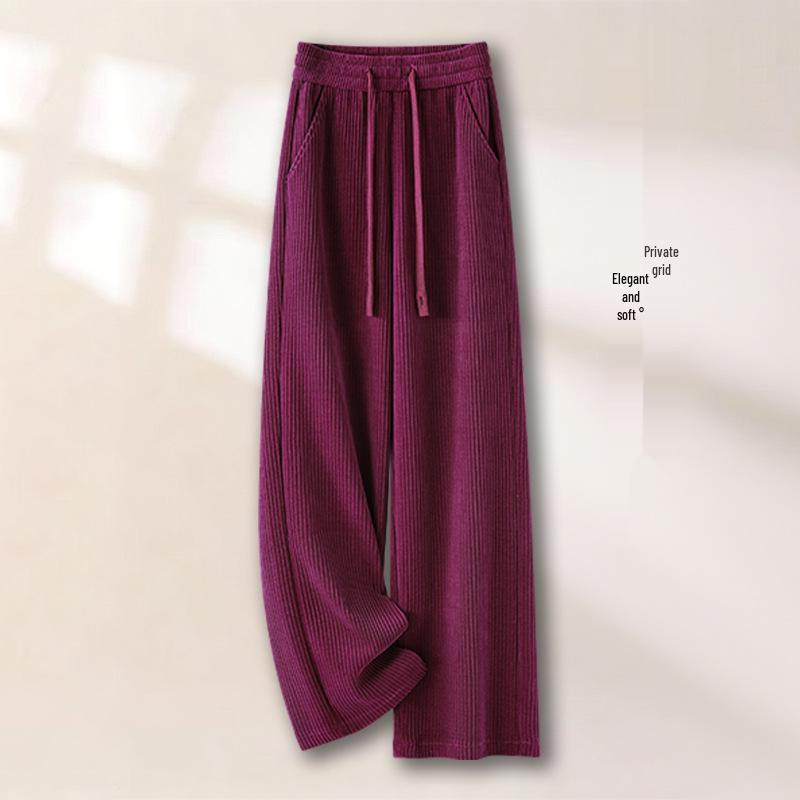 

Purple Plush Women s Wide-Leg High-Waisted Corduroy Pants, Autumn Winter 2025 Collection 27/M (95-105 lbs)