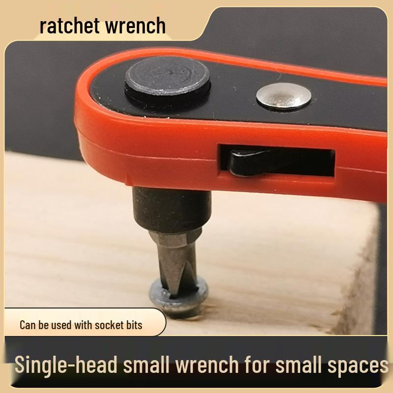 Yato Mini Ratsche & L Schraubendreher Set mit Schlitz-, Kreuzschlitz- und Stecknussaufsätzen