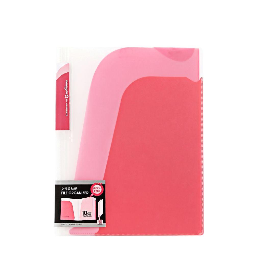 Waterproof A4 Document Organizer Angled-cut Student File Folder Stationery