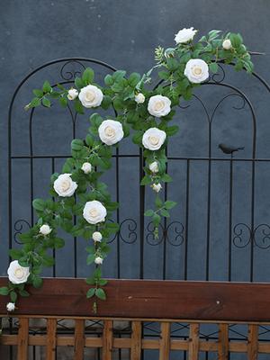 1.5m Artificial Rose Vine Hanging Flowers Artificial Hanging Plants Hanging Plants Artificial Flower for Home Room Garden Wedding Indoor Outdoor Decor