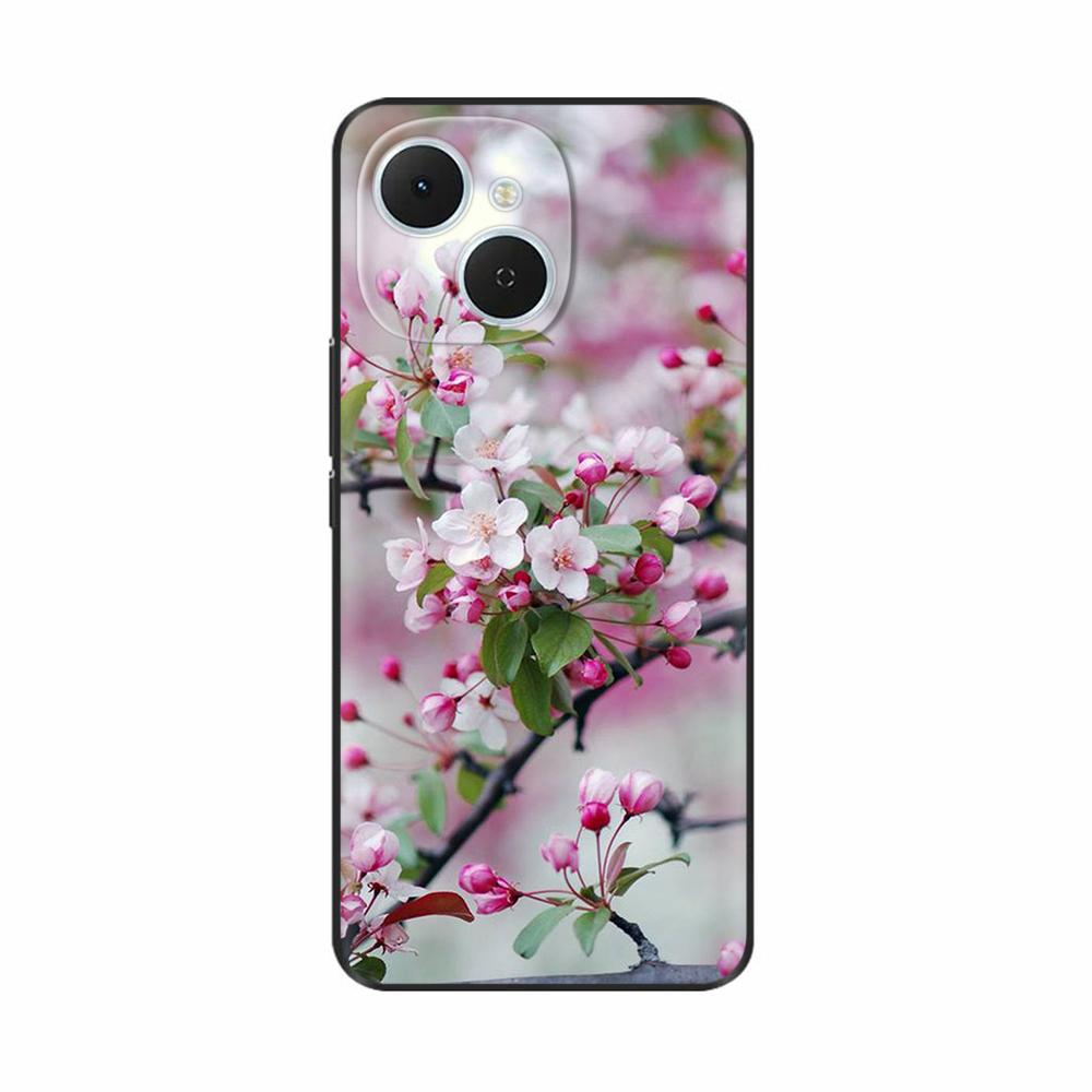For Tecno Spark 40C Case Flowers Soft Silicone TPU Phone Cases For Tecno Spark 40C Shockproof Cool Wolf Flowers Protective Cover