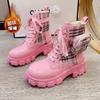Trendy Pocket Bag Martin Boots Fleece Thick-Soled Round Head Short Fashion Boots