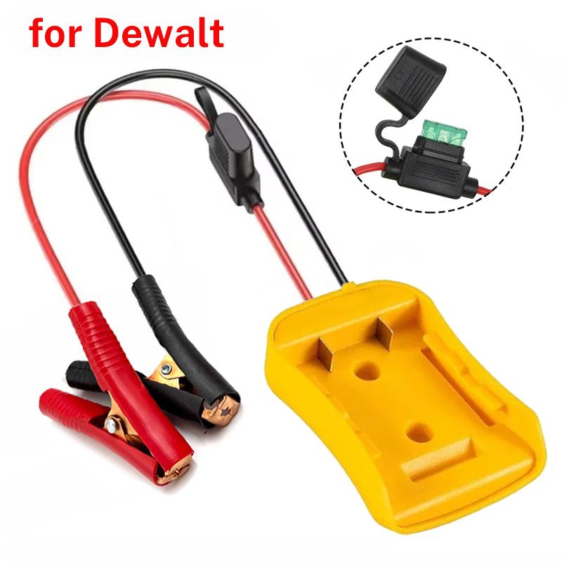 Igniter Jump Starter for Makita DeWalt Milwaukee 18V Battery Car Booster Cable with Fuse Automotive Emergency Power DIY Adapter