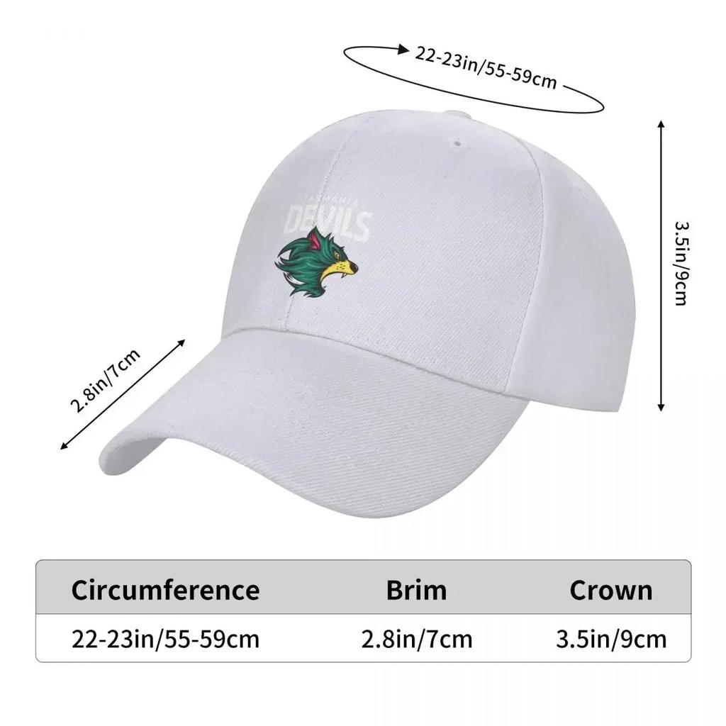 Cappellino da baseball con scritta bianca dei Tasmania Devils Football Club, cappello da golf da uomo con chiusura a scatto, cappello Wild Ball da donna e da uomo