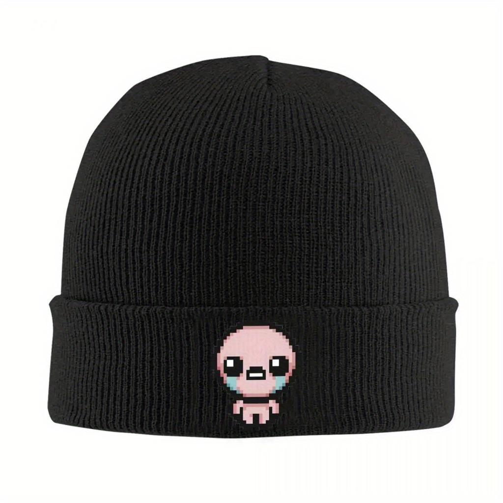 The Binding Of Isaac Pixel Knitted Hat Womens Unisexs Skullies Beanies Winter Hat Acrylic Warm Melon Cap