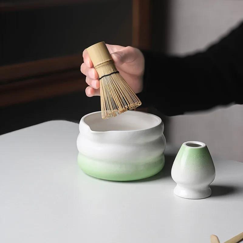Gradient Color Ceramic Matcha Bowl Home Kitchen Anti-scald Insulated Tableware Salad Bowls Japanese Tea Ceremony Accessories