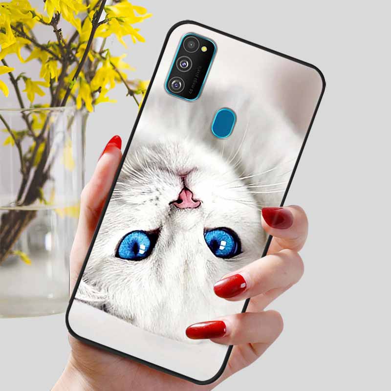 Funda para Samsung Galaxy M21 Funda Trasera de Silicona TPU Suave para Fundas de Teléfono Galaxy A21S M30S M31 M 21 M21S M31S Carcasas Negras Coques