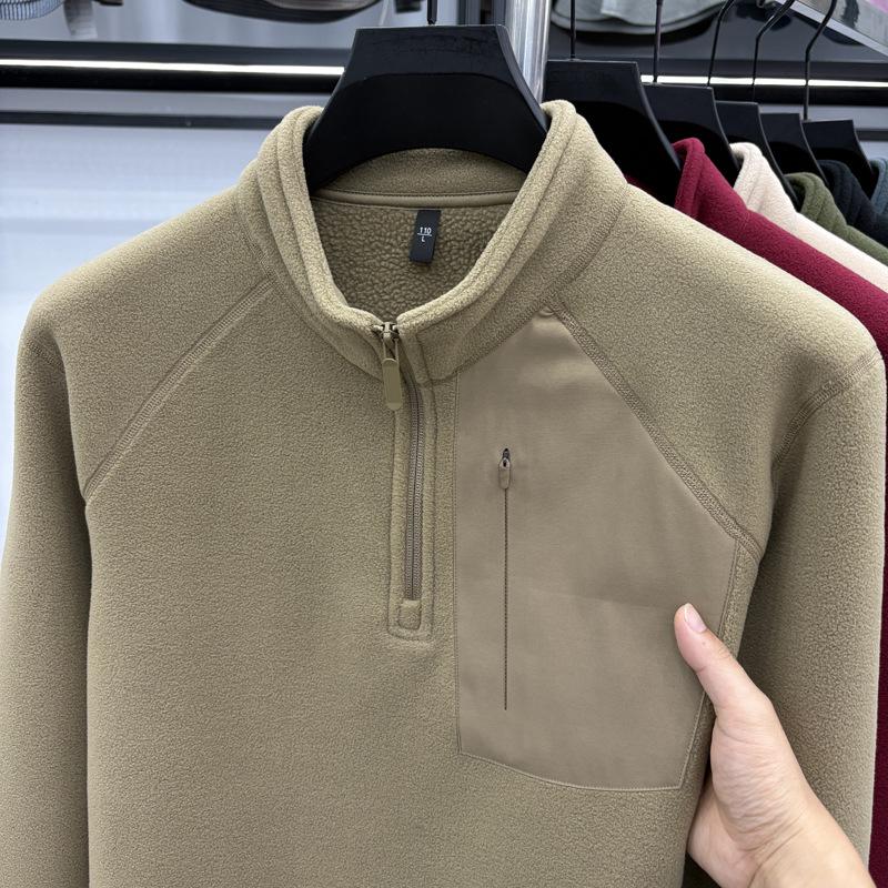 Men s Autumn/Winter Temperature-Lock Double-Sided Fleece Hoodie - Warm, Comfortable, Versatile Casual Pullover Quadruple Extra Large