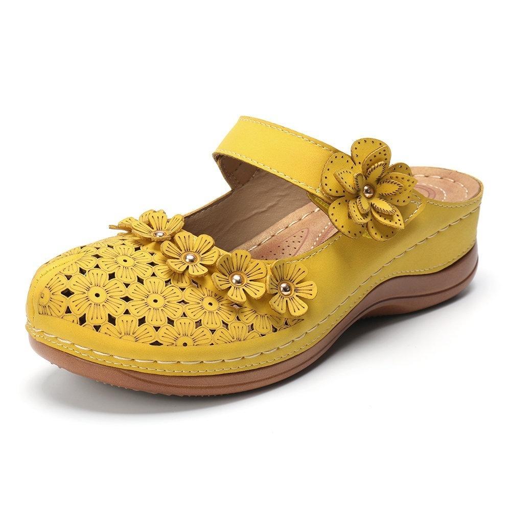Women's Fashion Vintage Shoes Casual Sandals Summer Beach Sandals Flat Shoes Leisure Slippers Plus Size 35-43