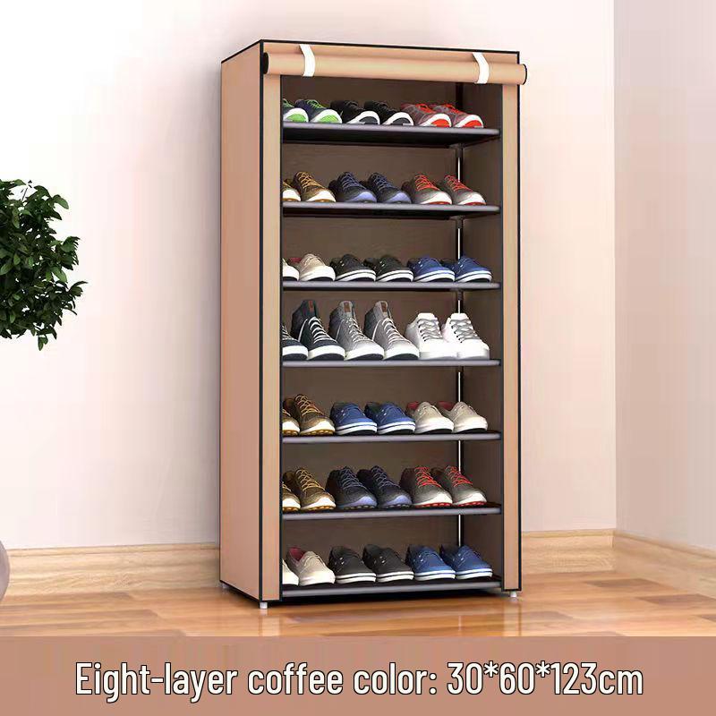 Multi-Layer Dustproof Metal Shoe Rack for Dorms and Storage