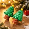Stress Relief Tree Toy Retractable Christmas Longsword Toy, 3D Printed Xmas Keychain Pendant Keychain, Holiday Mini Fidget for Backpack Charm
