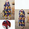 Simple Literary Rustic Style Small Fresh Summer New Loose Thin Abstract Print Short-sleeved Dress Female