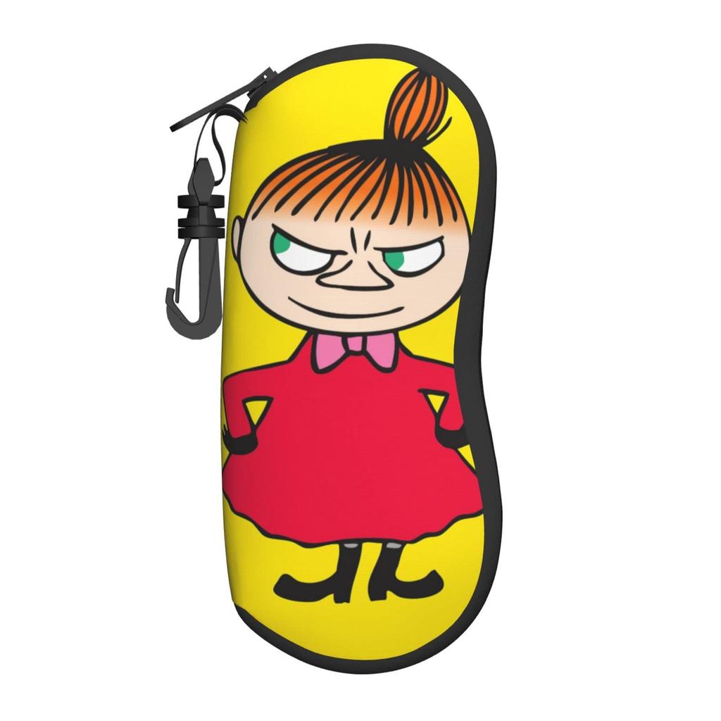 Moomin Little My Eyeglasses Stylish and Cute Eyeglasses Bag with Soft Neoprene with Zipper Closure [HTSW] Case/Bag, Pouch/Sunglasses Hook,