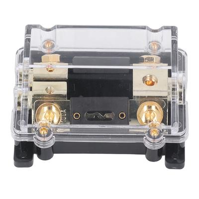 Bloco de Distribuição de Energia Fusível 0GA Entrada 4GA Saída Liga de Zinco Banhado a Ouro para Amplificador de Som Automotivo