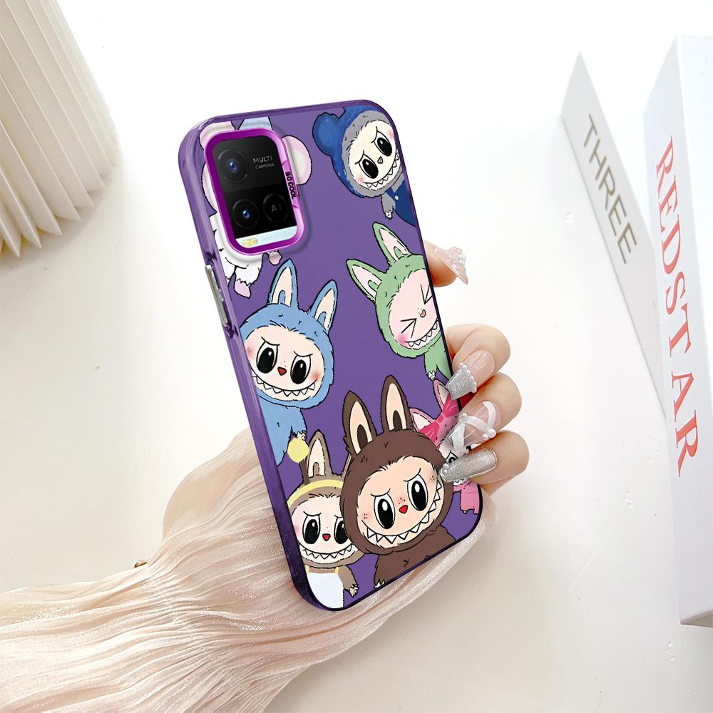 

Окрашенный узор, красочный серебристый, двухсторонний, жесткий, противоударный чехол для телефона Vivo Vivo Y77T 5G темно-фиолетового