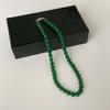 Elegantní náhrdelník z korálků ze zeleného achátu pro ženy - Svěží, jednoduchý a všestranný choker