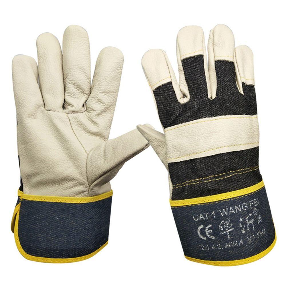Welder Supplies Protective Mittens White Work Safe Gloves Tool Welding Gloves  Workplace