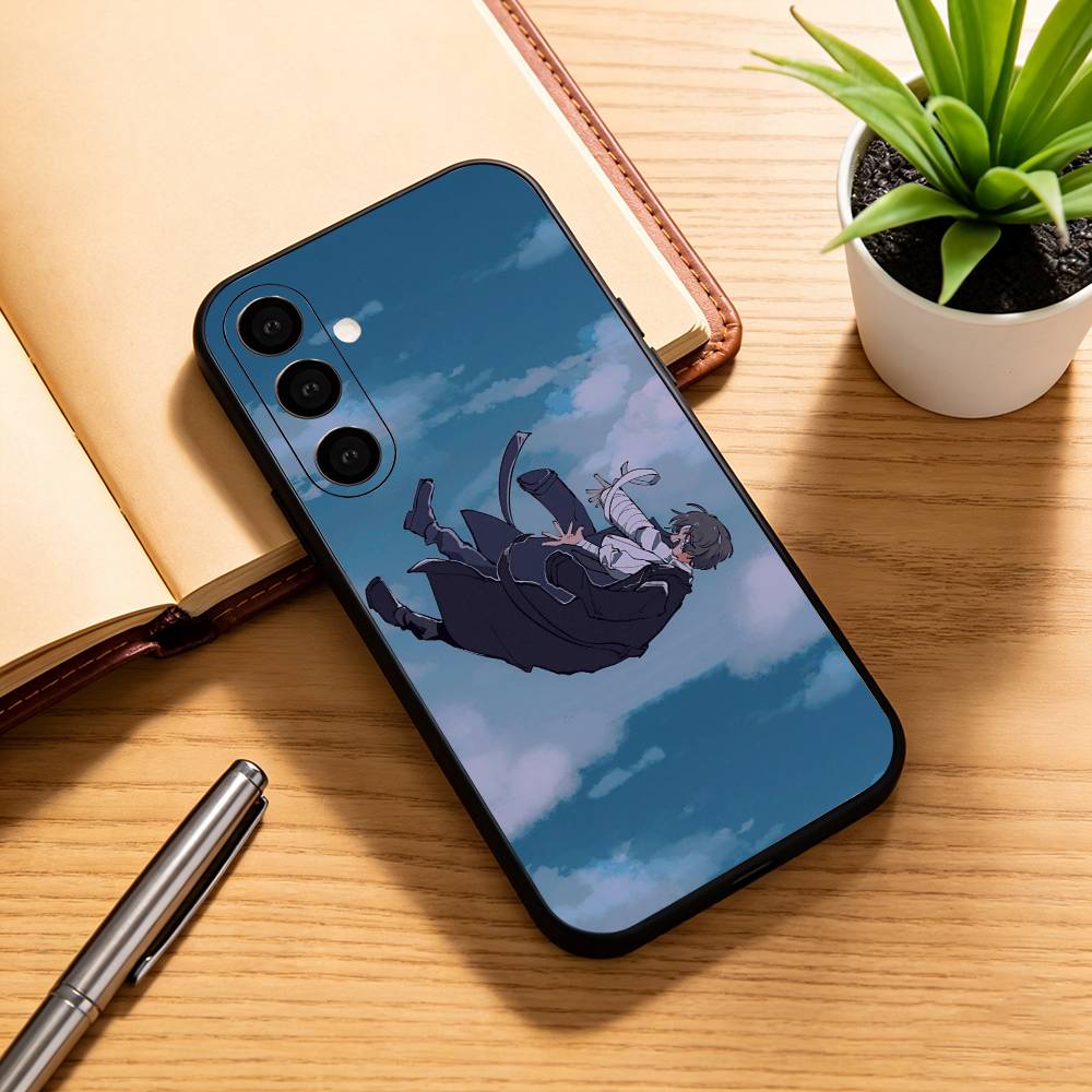 

BSD D-Dazai Osamu Phone Case Black Silicone Soft For Samsung Galaxy A73,A72,A71,A70,A53,A52,A51 Samsung a22 4g