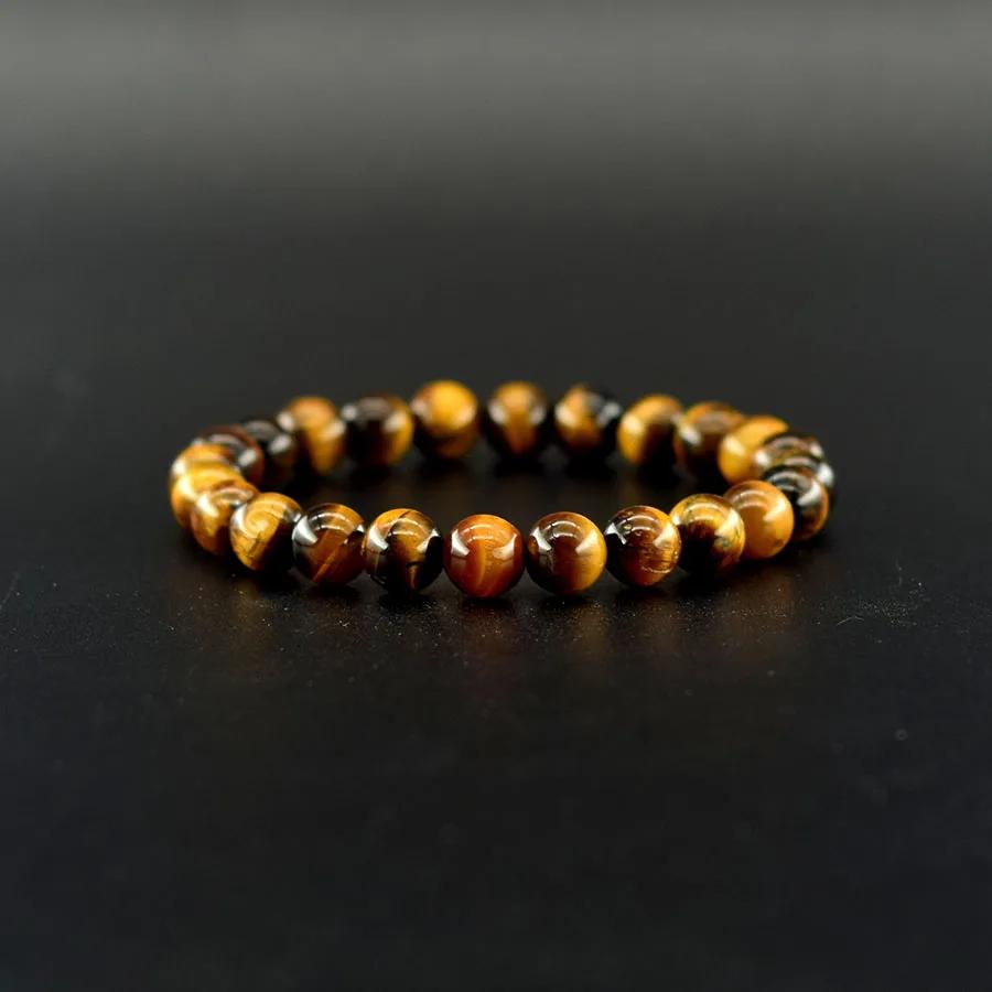 5A Natural Yellow Tiger Eye Bracelets Men Women Charm Beads Stone Jewelry Gain Wealth and Money Bangle One Dollar Item Pulsera