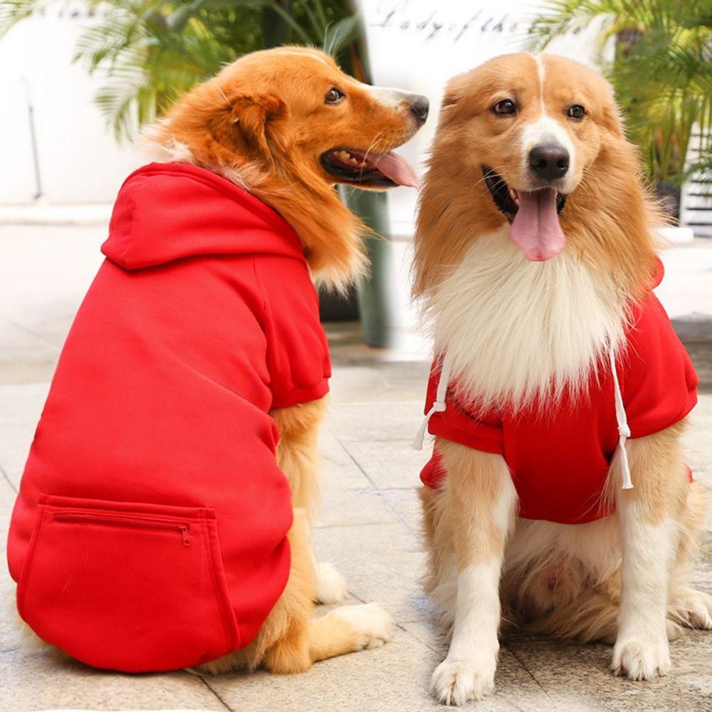 Soft Big Dog Hoodie Warm Winter Dog Clothes Fashion Dog Sweater Coat  For Fall Winter