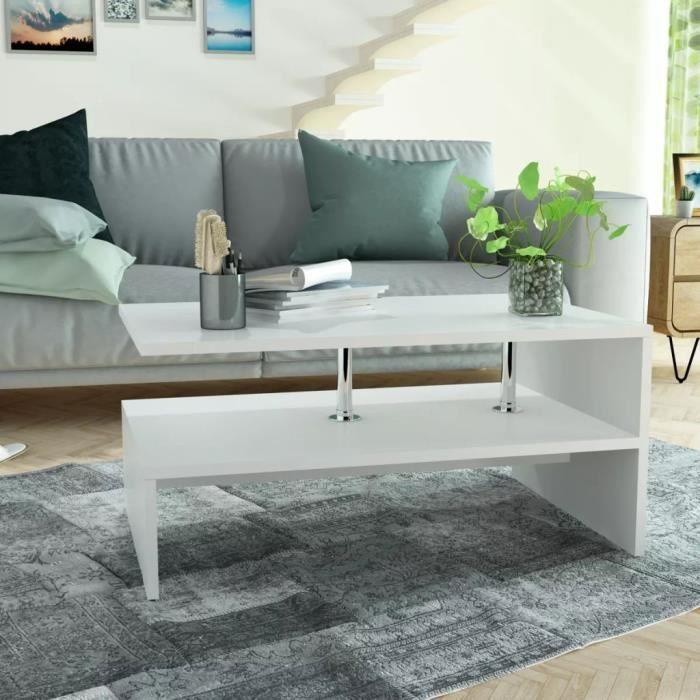 VidaXL Coffee Table Engineered Wood 90x59x42 Cm White 244854