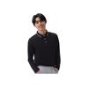 Li Ning Group Purchase Series Comfortable Long Sleeve Polo Shirt Men tops Black APLU207-3