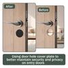 A84E-4 Set Door Hole Cover Plate,2-5/8 Inch Diameter Round Deadbolt Cover Plate,Door Knob Hole Cover Plate Black