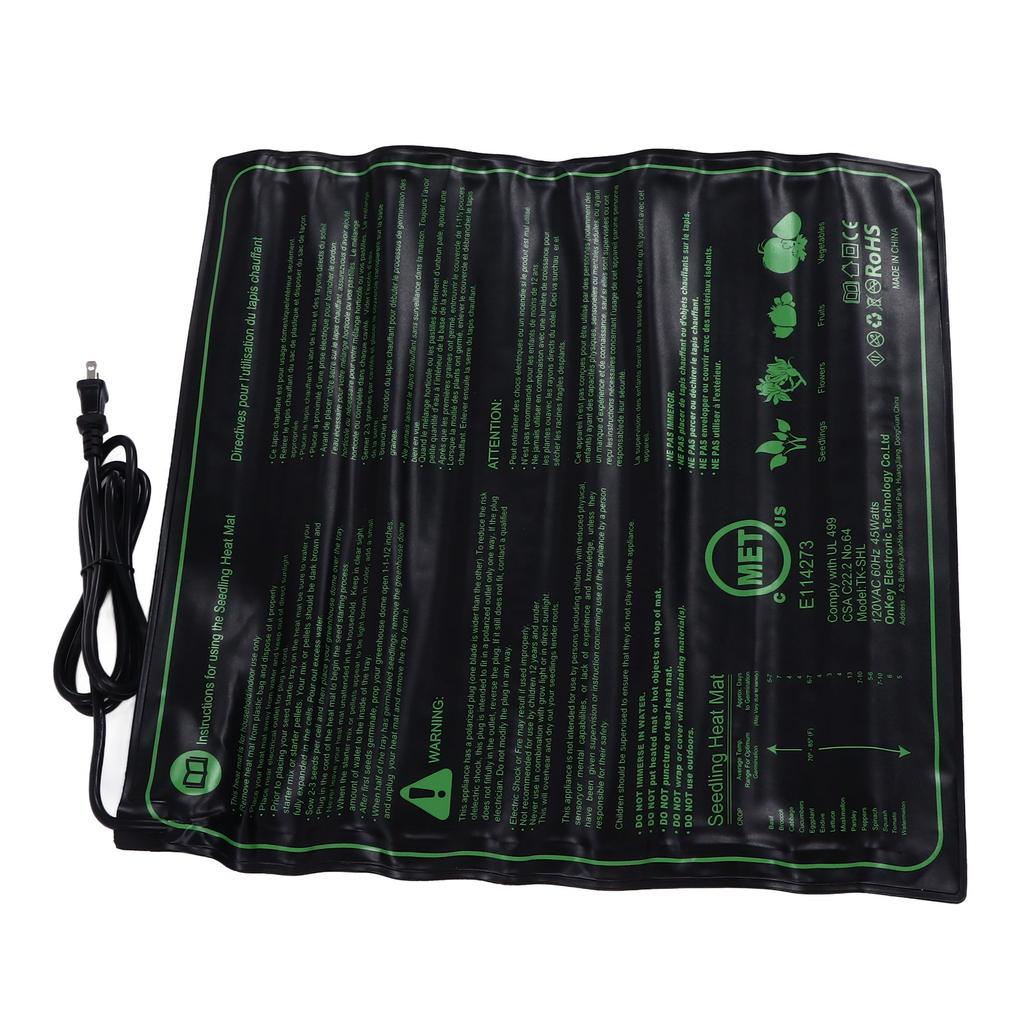 Plant Nursery Mat Silicone 20 X 20 Inch Waterproof Seedling Heat Mat for Pets Nursery