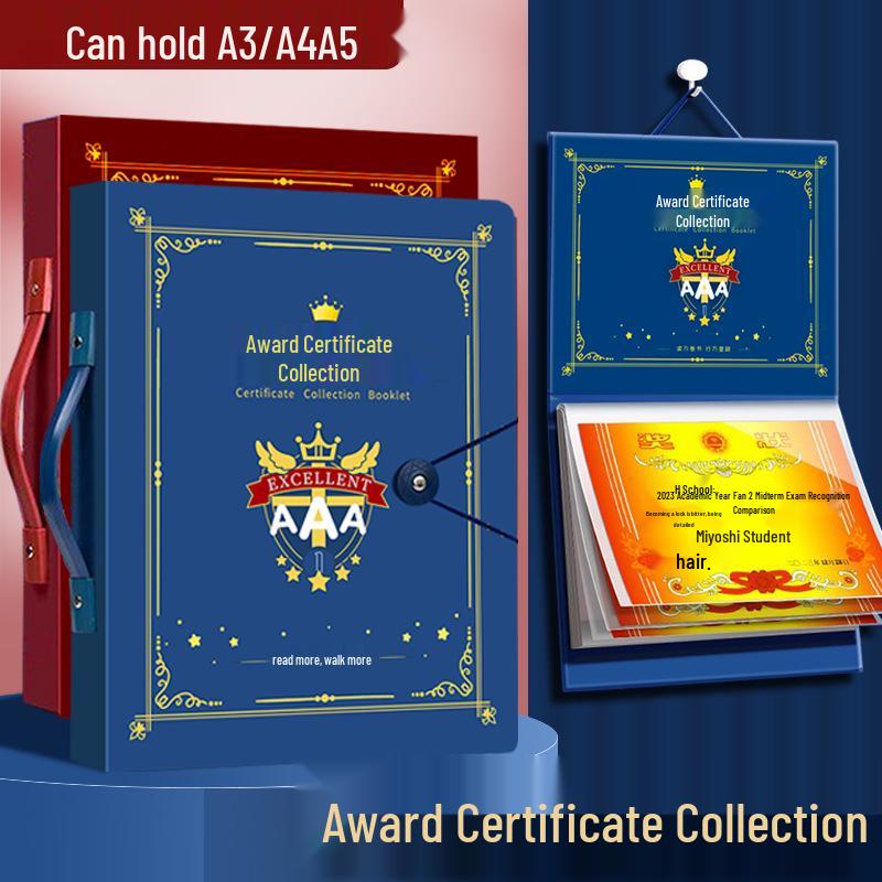 A3 Kids' Certificate Collection Album - Wall Hanging & Loose-leaf Honor Display