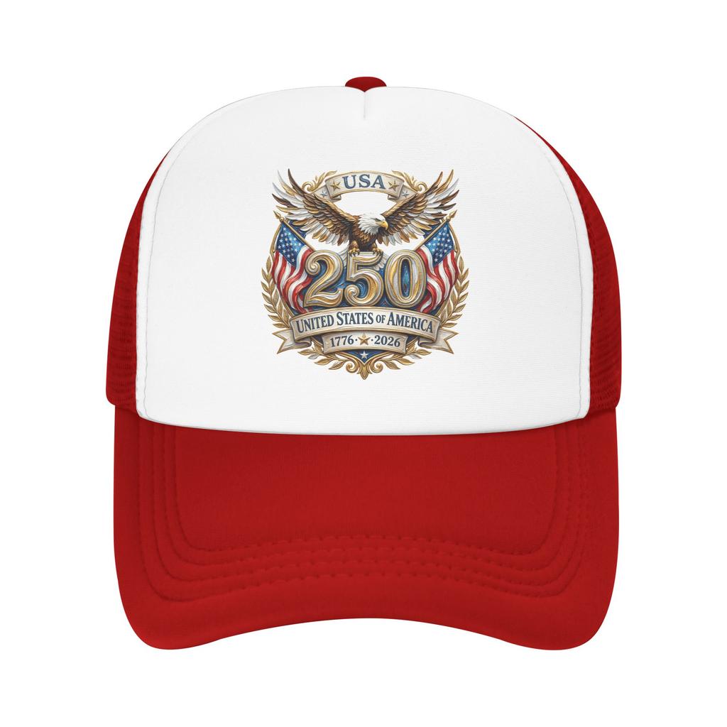 Years of Freedom Eagle Mesh Baseball Caps Unisex Sun Hat Independence Day Dad Hat Adjustable Summer Trucker Caps