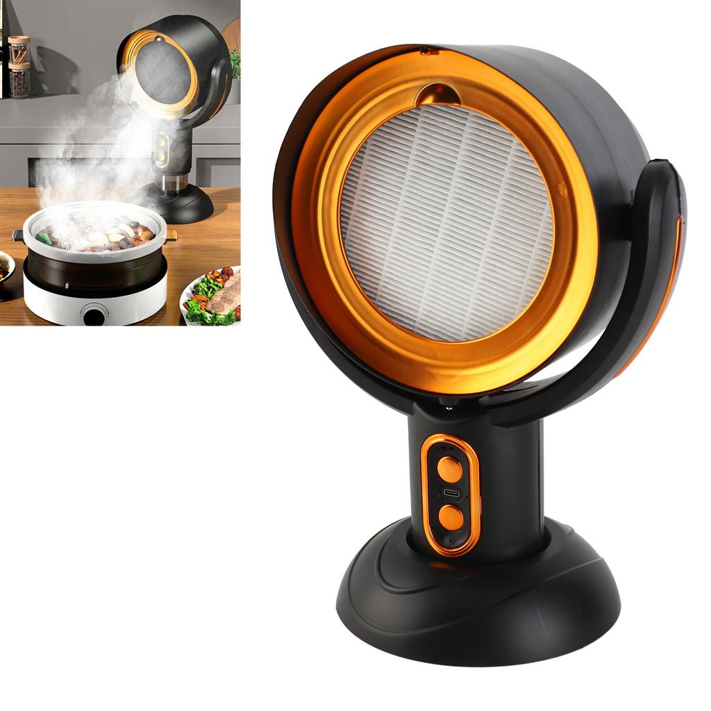 Desktop Range Hood 2 Speed Negative Ion USB Powered Portable Kitchen Exhaust Fan for ment 5V 8W